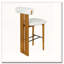 Tabouret de bar rembourré en bois-1095318682