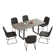 Genowefa Mid-Century Dining Table Set, Kitchen Home Table with Dining Chairs(1Table 6Chairs)
