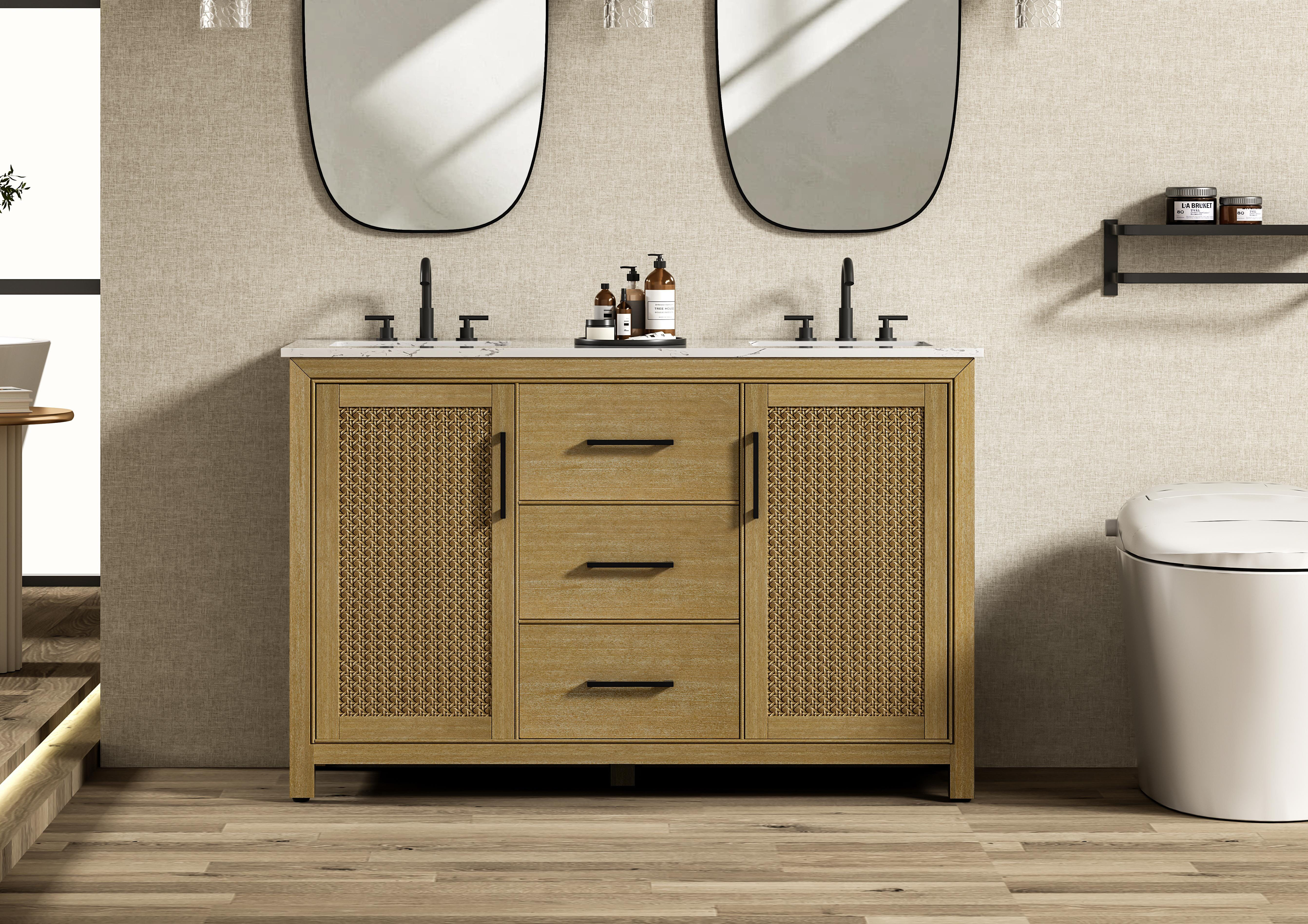 Wade Logan® 54 inch Double Bathroom Vanity | Wayfair