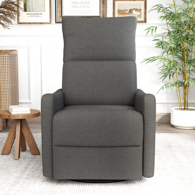 Swivel Rocker Recliner with Snowflake Velvet and 360° Rotation