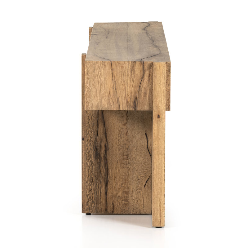 Bingham 78.75" Console Table, Rustic Oak