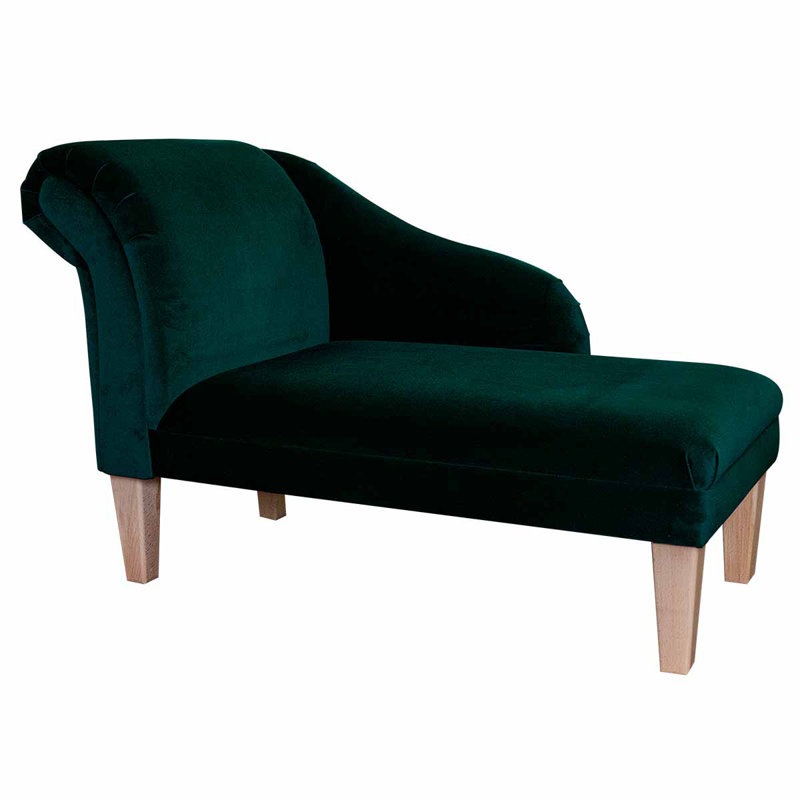 Jasper Green Velvet Chaise Longue