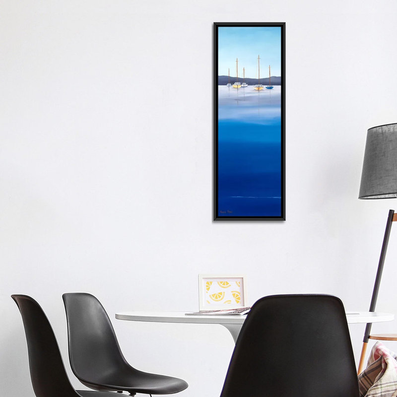 «Waterline I», reproduction sur toile, H 36 po x l 12 po x P 1,5 po, Toile avec cadre noir