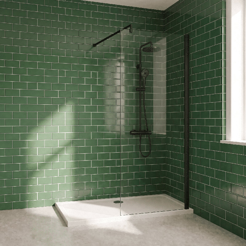 760 mm W Walk In Semi-Frameless Wet Room Glass Screens