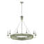Lustre 8 lumières Finley en sauge rétro
