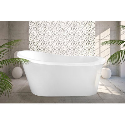 Isabel 58.5'' x 31.25'' Soaking Acrylic Bathtub