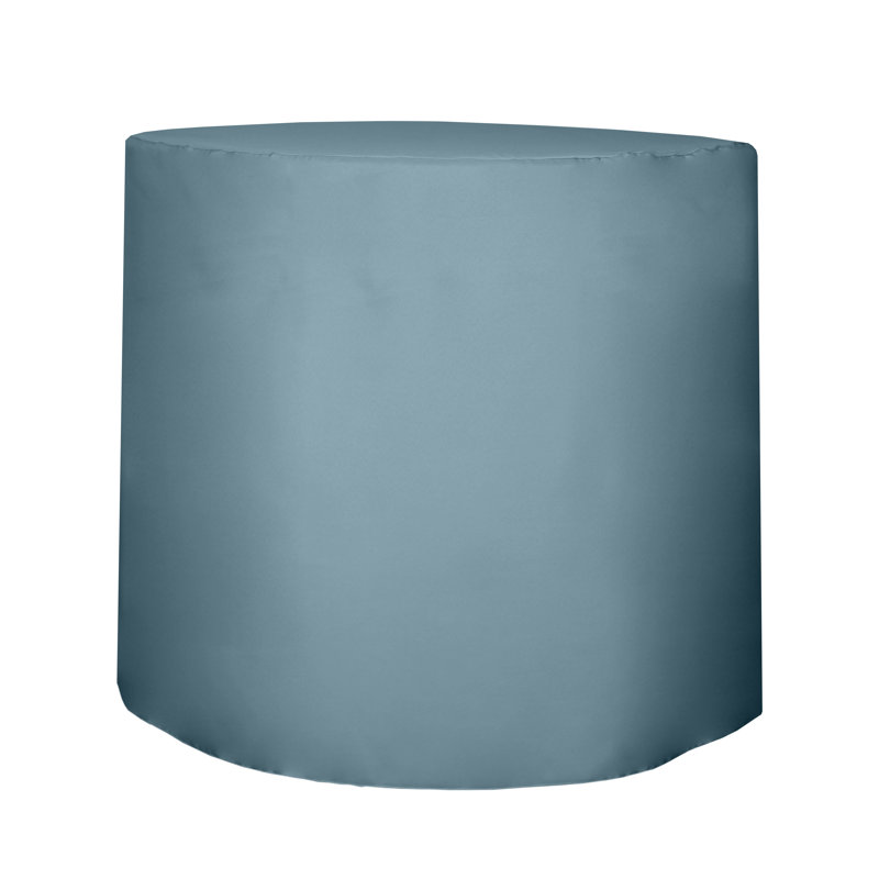 Javin Solid Color Round Tablecloth, Slate Blue, 1