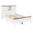 3-Pieces Farmhouse Style Bedroom Set with Double Sliding Door Storage Headboard, Charging Station, Nightstand and Dresser-918158313
