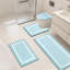 4 Piece Soft Absorbent Microfiber Bath Rug Set with Non-Slip Backing (Set of 4)-1764055546