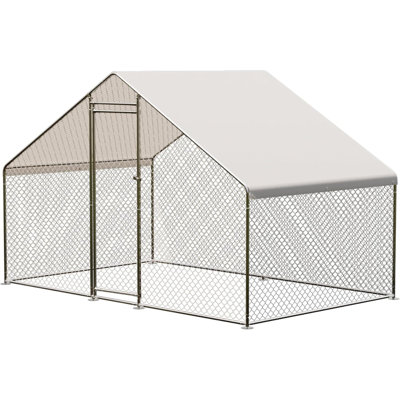 Large Metal Chicken Coop, with Waterproofing, for Rabbit, Duck, Chicken, Goose