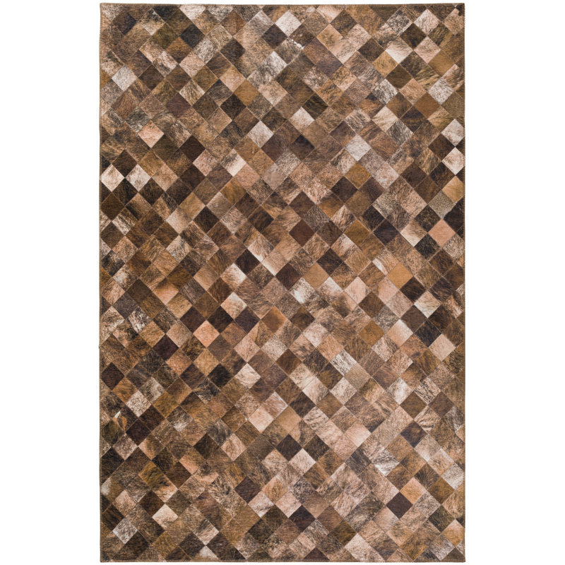 Tapis brun clair en chenille tissé à la machine Avahlynn, Rectangle 9 pi x 12 pi