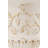 14X14x20.3" Ornate Magnesium Urn Planter With Distressed White Finish And Carved Details