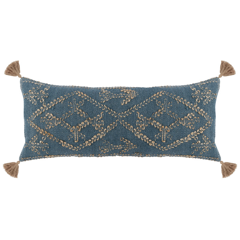 Ferri Lumbar Pillow Insert, Blue/Natural