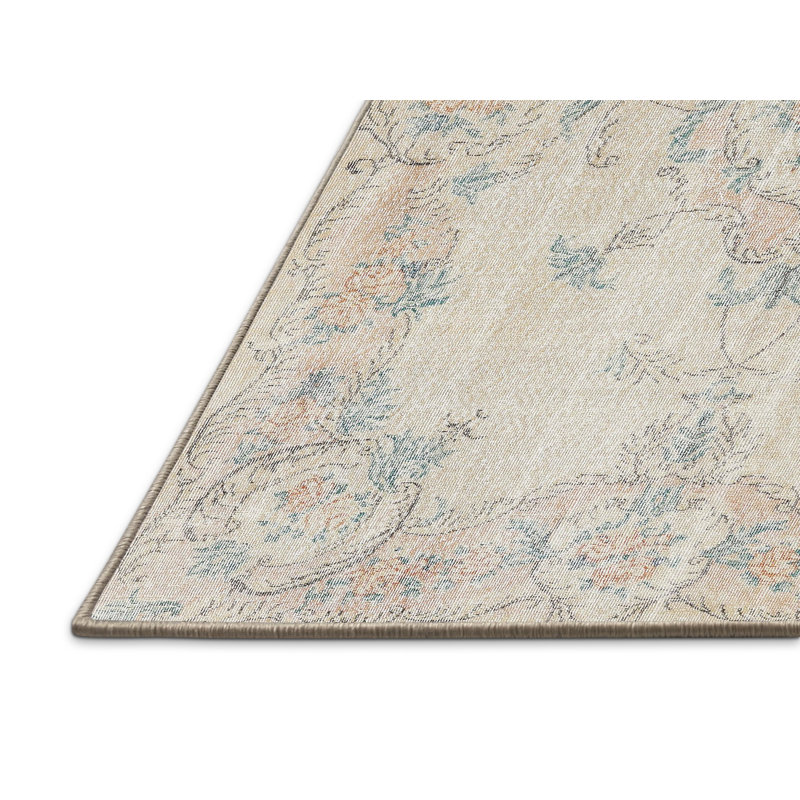 Tapis beige/gris traditionnel Packard, Rectangle 5 pi x 7 pi