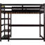 Lit mezzanine simple avec tablette et bureau pour une utilisation d'espace - Options de rangement colorées-1996316087-1996316088