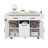 Kitchen Island with Trash Can Storage Cabinet, Kitchen Cart with Drop Leaf, Spice Rack, Towel Rack and Drawer, Rolling Kitchen Island on Wheels-1121691035