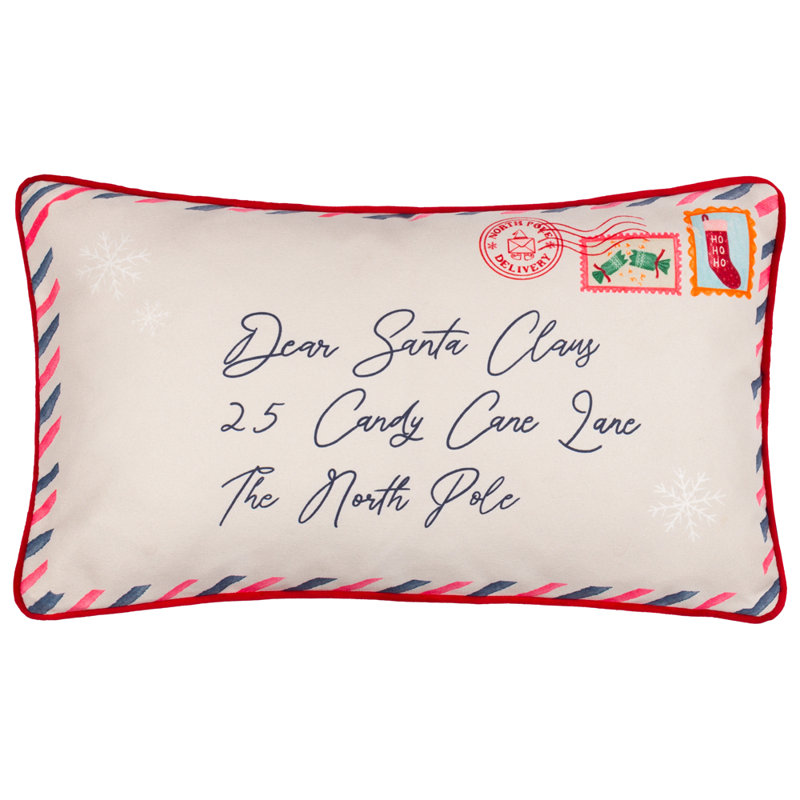 Dear Santa Multi Rectangular Cushion, Polyester