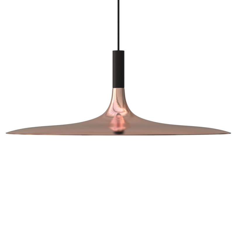 Luminaire suspendu à 1 lumière DEL Jone, Cuivre brossé