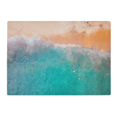 Tempered Glass a Beach in Brazil Chopping Board