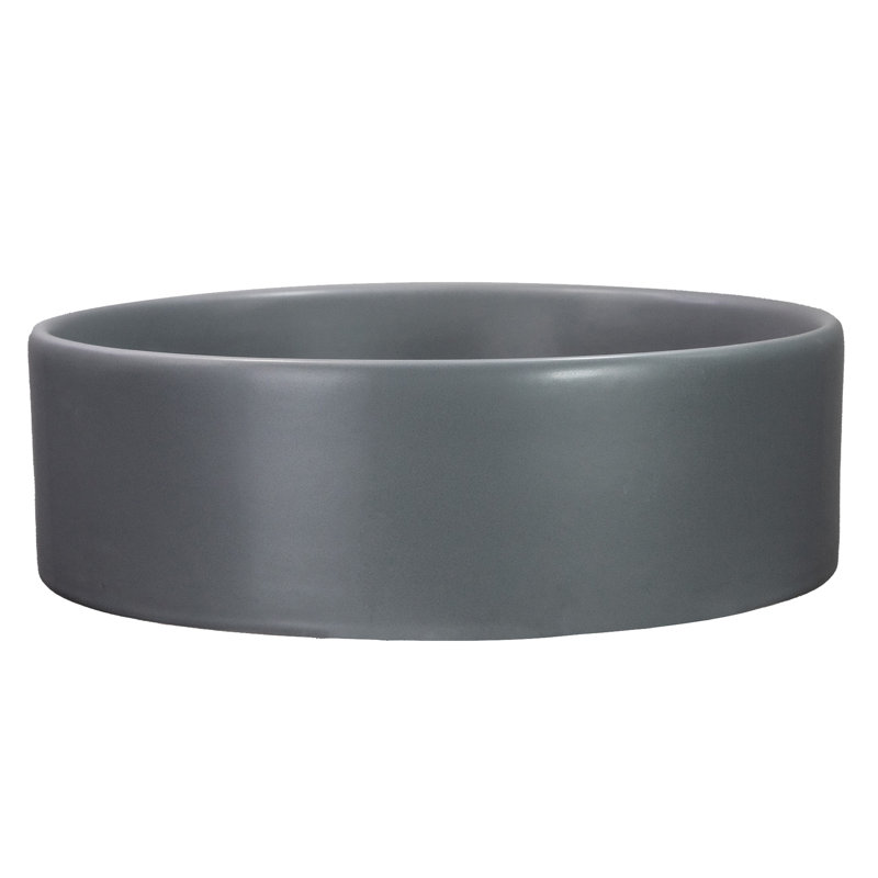 Regatta Poured Circular Vessel Bathroom Sink, Concrete