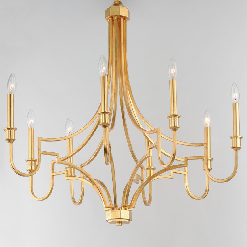 8 - Light Steel Dimmable Classic / Traditional Chandelier