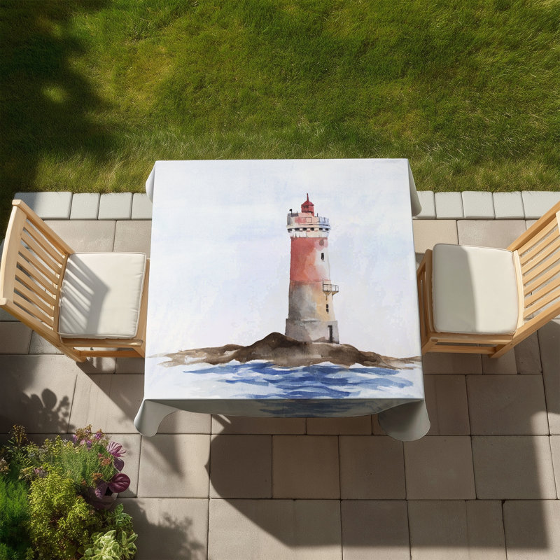 Coastal Bedroom Tablecloth - French Phare Les Pierres Noires