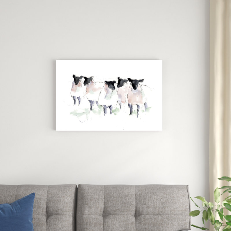 Minimaliste aquarelle mouton I, H 20 po x l 30 po