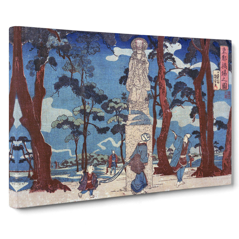 Statue Of Jizo by Utagawa Kuniyoshi - Wrapped Canvas Painting, 40cm H x 60cm W x 3cm D