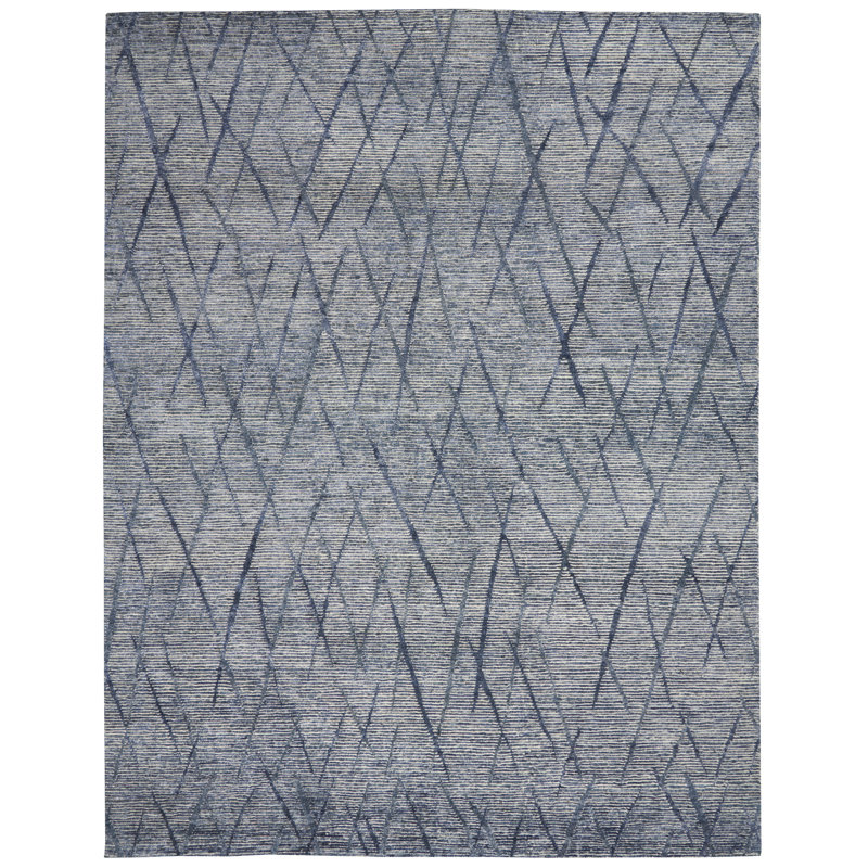 Nourison Tietsia Indigo Modern Indoor Rug, Indigo, Rectangle 5'6" X 7'5"
