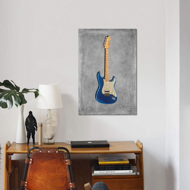 « garde-boue stratocaster 57 », impression sur toile tendue, H 26 po x l 18 po x P 1,5 po, Toile tendue, Pas de tapis