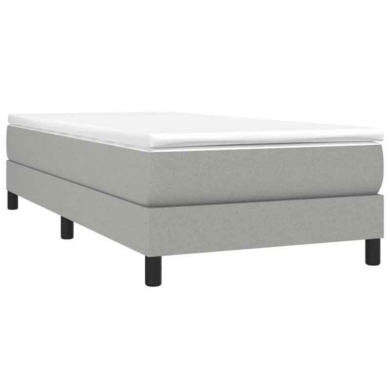 Structure de lit gris clair avec structure de lit et structure de lit moderne minimaliste, Light Grey/Black