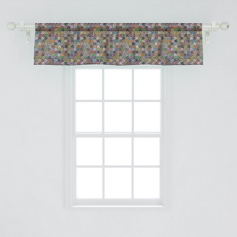 Multicolore multicolore à feuilles de cantonnière Ambesonne, L 54 po x L 12 po