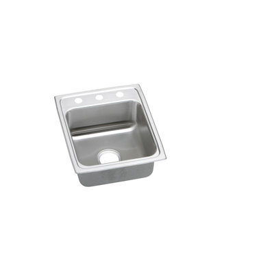 Lustertone 17" L x 20" W Drop-In Kitchen Sink with Quick-clip