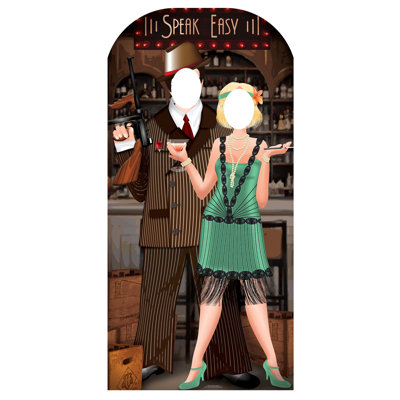 Roaring 20's Couple Cardboard Standup