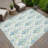 Machine Washable Indoor/Outdoor Chantille ACN2325 Damask Rug-831890237