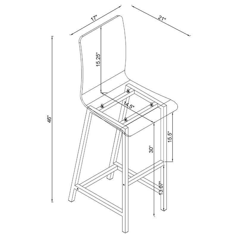 Tabouret de bar et de comptoir Geurie, Tabouret de bar (siège d’une hauteur de 30 po)