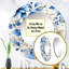 Motif victorien complexe de dentelle cobalt complexe - grand miroir mural floral, miroir unique bleu, impression d'art en métal-99624636-122497505