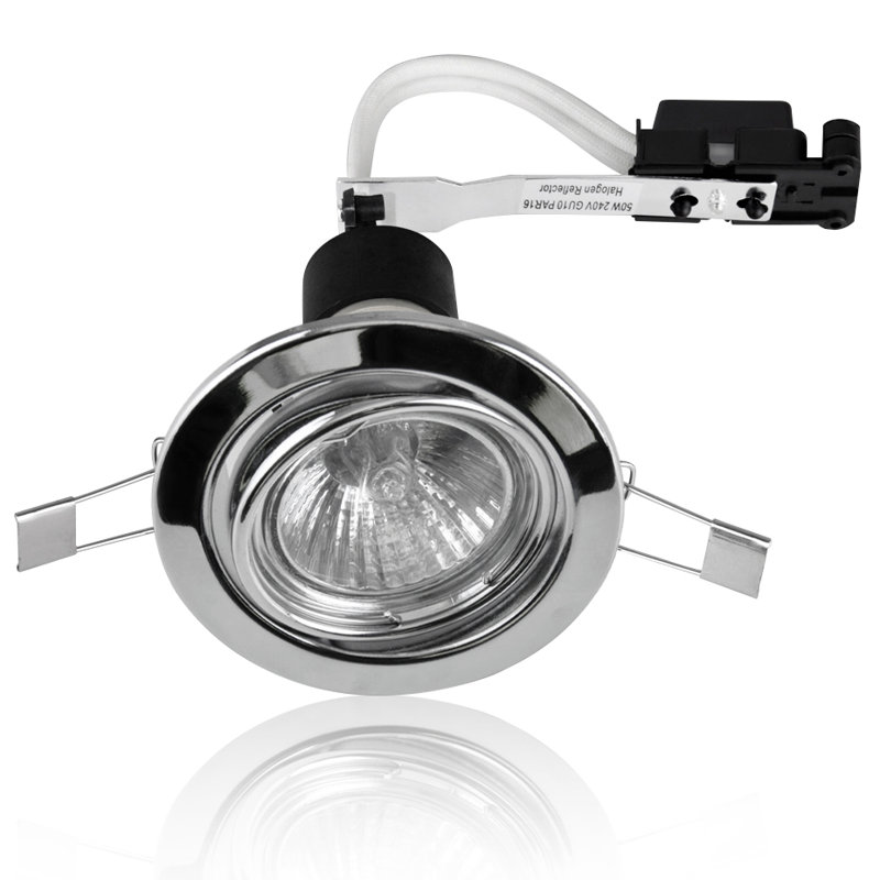 8.5cm Recessed Lighting Kit, Chrome, 3000K