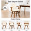 Ensemble de chaises de salle à manger pivotantes à 360 ° Koester-185662297