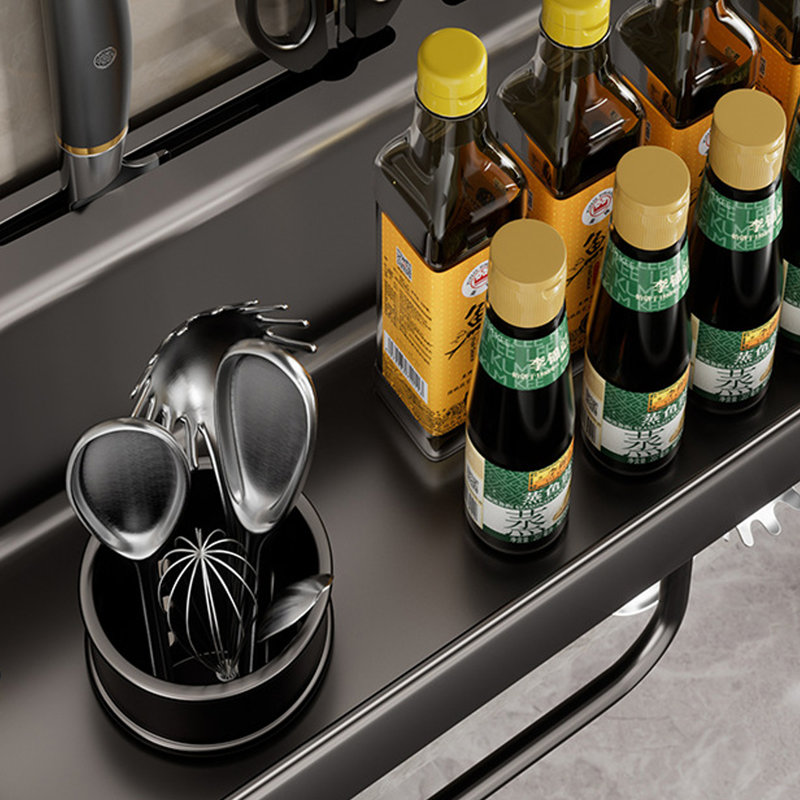 Wall Mounted Required Stainless Steel Spice Rack