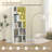 63 Inch 5-Tier Geometric 10-Cube Bookshelf Tall Bookcase