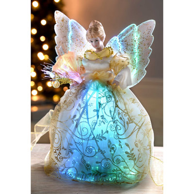 Fibre Optic Angel Christmas Tree Topper