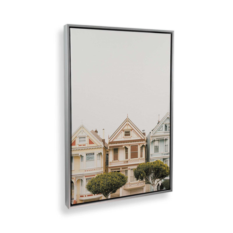 Impression sur toile tendue Architectural Whimsy, H 30,75 po x l 20,75 po x P 1,75 po, Cadre flottant en chrome poli