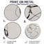 «Abstract Simple Brush Outline Curves - Modern Shapes», art mural rond en métal-23662263
