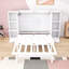 Lit avec rangement Donel Murphy avec tiroirs, tablettes et ports USB-583680463