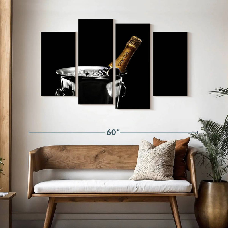 Champagne Yarlin dans un seau à glace, H 32 po x l 52 po