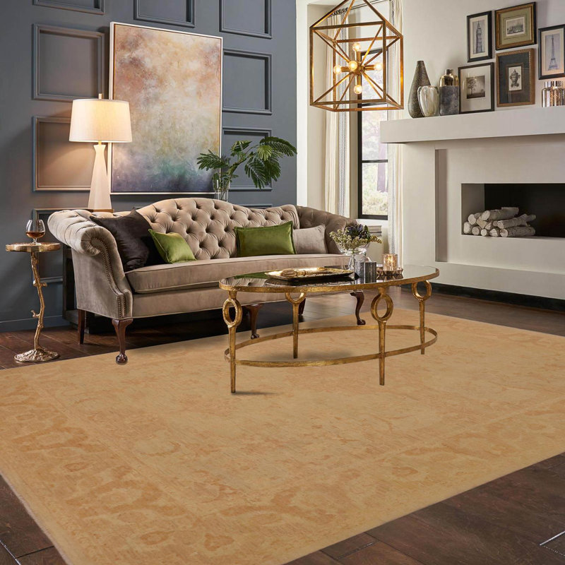 Tapis unique brun clair de 9 pi 2 po x 12 pi 4 po par Arshs Fine Rugs