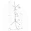 Portemanteau, portemanteau, barre autoportante, 6 crochets, vestibule, H 68 po, contemporain-673743009