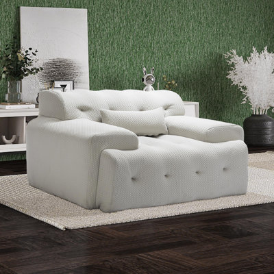 Fauteuil d'appoint surdimensionné et capitonné Kapedes