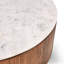 Josie Wood and Marble Round Coffee Table